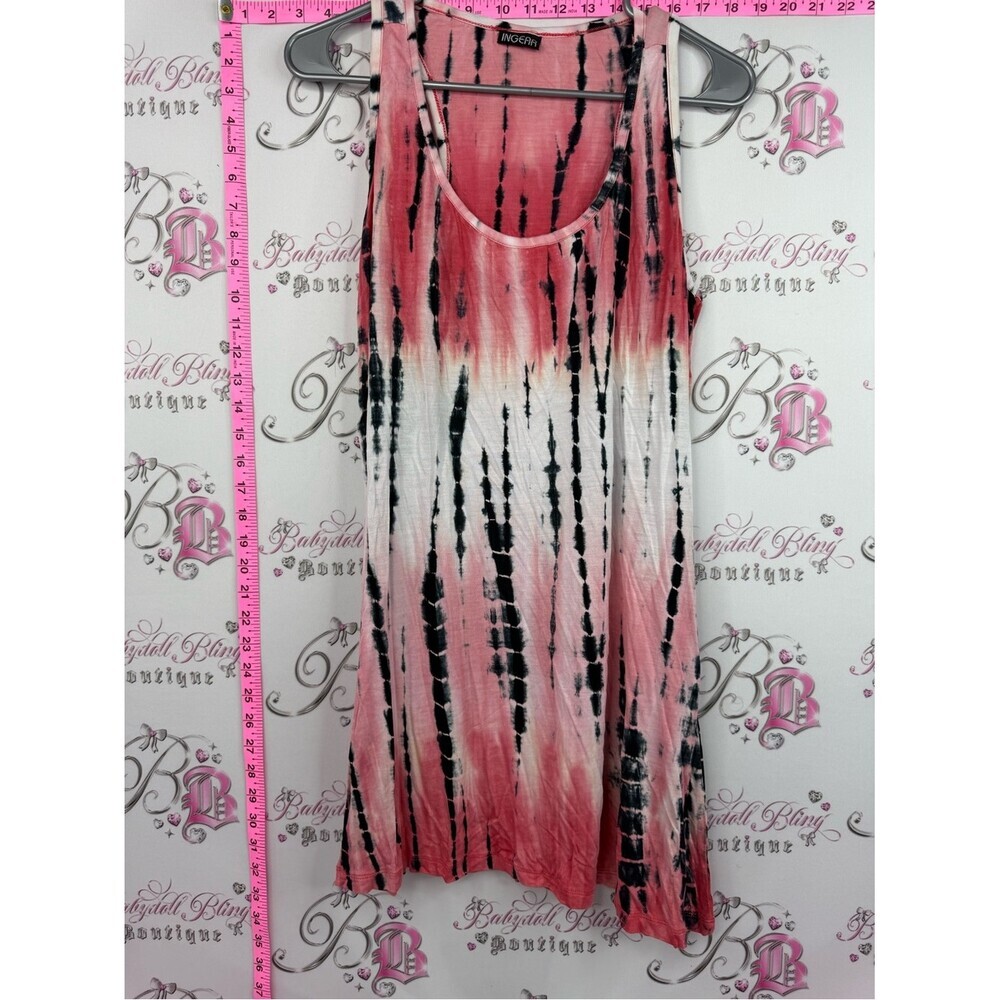 Ingear dress ombré tie dyed Pink, Black & White Tie-Dye Tank Dress